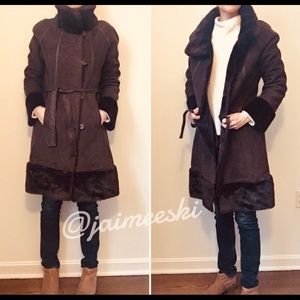 Ellen Tracy Company XS cozy, and beautiful, brown faux fur midi winter c…